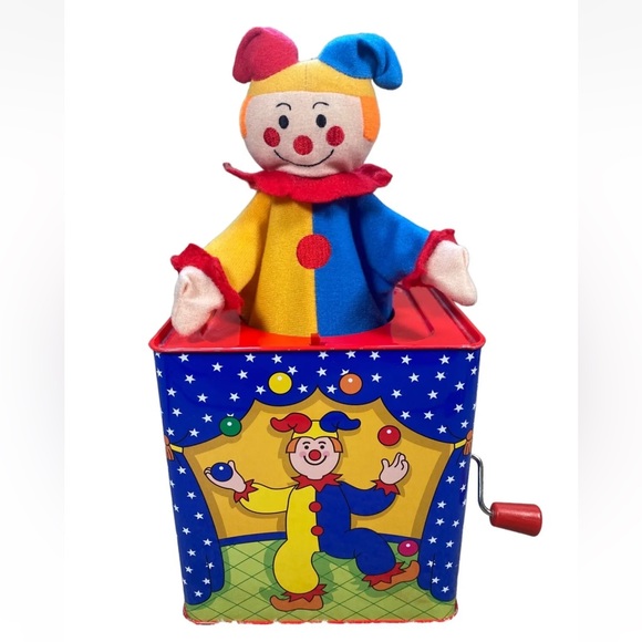 Vintage 1997 Schylling Original Jester Clown Jack In The Box Musical Wind Up Toy - Picture 1 of 12